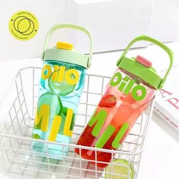 Летний пластиковый стаканчик для туризма на открытом воздухе с ручкой, стаканчик для сока, большая емкость, стаканчик с трубочкой, портативный стаканчик для воды с защитой от падения