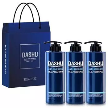 Летний подарочный набор для волос Dash Daily Herbal Scalp Gold с симптомами выпадения волос + сумка для покупок, 500 мл, 3 предмета, набор популярной корейской косметики