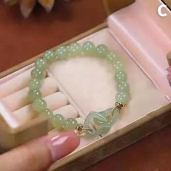 Летний подарок на День святого Валентина, сердце, нефритовый браслет с бусинами для женщин и девочек