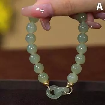Летний подарок на День святого Валентина, сердце, нефритовый браслет с бусинами для женщин и девочек