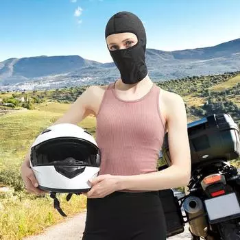 Летний полнолицевой чехол из хлопка с защитой от солнца, дышащий головной носок с отверстиями для очков, головной убор для улицы