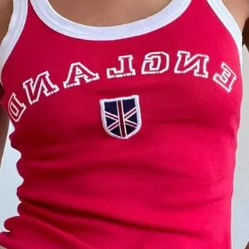 Летний приталенный жилет с вышитыми буквами в европейском и американском стиле, сексуальный и модный женский жилет S розы красного