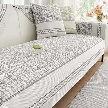 Летний прохладный чехол для дивана Технология Ice Silk Диванная подушка Простая подушка для сиденья в гостиной Нескользящий чехол для дивана Ткань Полотенце 70x70cm