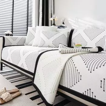 Летний прохладный дышащий чехол для дивана, противоскользящее полотенце для дивана, современный простой чехол для дивана, домашний декор, защитный чехол для мебели в гостиной 70x70