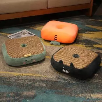 Летний прохладный коврик, утолщенная и приподнятая подушка, шелковая подушка для ягодиц из измельченного льда, короткая обучающая подушка для сиденья автомобиля 40x40cm