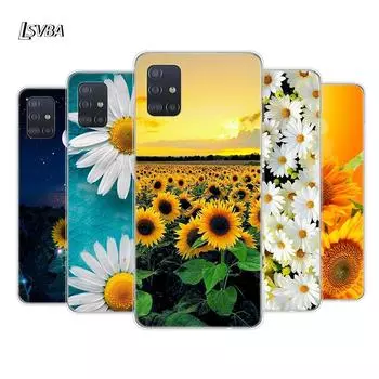 Летний ромашка подсолнух для Samsung Galaxy A01 A11 A12 A22 A21S A31 A41 A42 A51 A71 A32 A52 A72 A02S, мягкий чехол для телефона Samsung A01