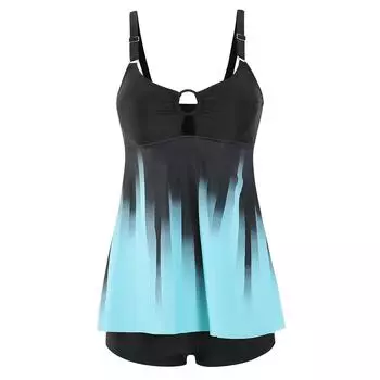 Летний сексуальный комплект бикини для женщин, купальники, удобные, спортивные, для бассейна, женские купальники с градиентным принтом S-5XL 3XL