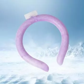 Летний шейный охладитель для улицы Кемпинг Скалолазание Охлаждающее шейное кольцо Инструмент для охлаждения на открытом воздухе Для кемпинга, пеших прогулок, езды на велосипеде, бега, рыбалки фиолетовый