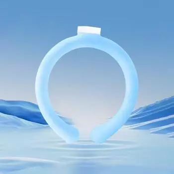 Летний шейный охладитель для улицы Кемпинг Скалолазание Охлаждающее шейное кольцо Инструмент для охлаждения на открытом воздухе Для кемпинга, пеших прогулок, езды на велосипеде, бега, рыбалки синий