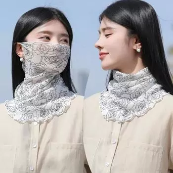 Летний шейный шарф с принтом, дышащий солнцезащитный шарф, спортивный шарф для спорта на открытом воздухе, маска для лица, многоцелевой шарф для езды на велосипеде, ежедневного использования D