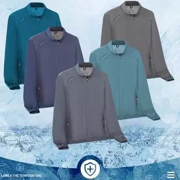 Летний солнцезащитный крем Ice Silk для мужчин, тонкий, повседневный, свободный, с воротником-стойкой, солнцезащитный крем, одежда для активного отдыха, рыбалки, спорта, топы, куртка M светло-серый