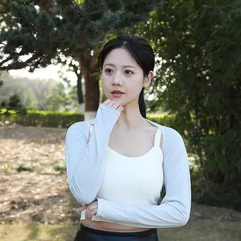 Летний солнцезащитный платок с рукавами, длинный рукав, закрывающий руки, дышащий, солнцезащитный, для занятий спортом на открытом воздухе, быстросохнущий платок с рукавами as the picture