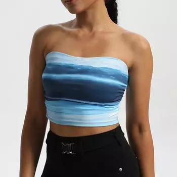 Летний спортивный бюстгальтер ударопрочный сбор спортивное фитнес нижнее белье L синий