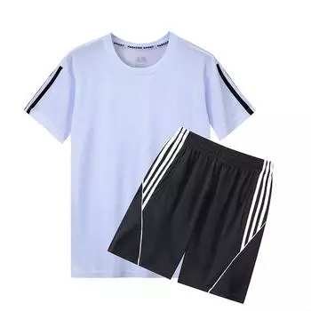 Летний спортивный костюм, мужской баскетбольный тренировочный костюм с короткими рукавами, комплект из двух предметов XXXXXL