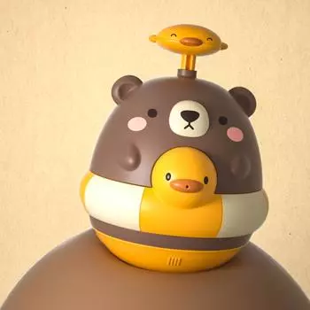 Летний стакан для воды игрушка для купания малыша, распылитель воды в виде медвежонка, игрушки для игры в воде для мальчиков и девочек, игрушки для ванной