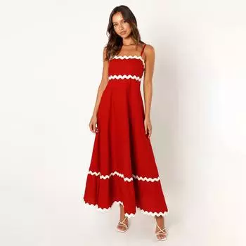 Летний стиль, сплошной цвет, кружево, элегантное платье с лямкой на шее, большие качели, платья XL