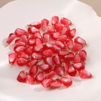 Летний свежий новый стиль красная смола семена граната DIY ювелирные аксессуары трехмерные серьги декоративные аксессуары для серег 1pcs