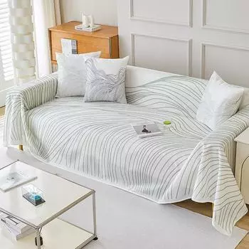 Летний тканевый чехол для дивана, простой современный чехол для дивана из ледяного шелка, чехол для дивана с защитой от царапин, прохладный на ощупь чехол для дивана, чехол для дивана 180*130CM