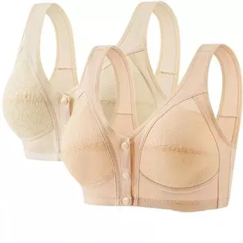 Летний тонкий бюстгальтер с пряжкой спереди без стального кольца, большой нагрудный жилет, нижнее белье, удобный бюстгальтер с вентиляционными отверстиями 85 розовый