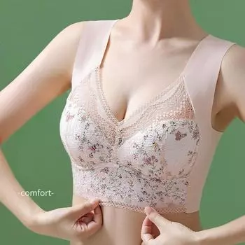 Летний тонкий кружевной жилет на груди с запахом сзади, женский жилет с фиксированной чашкой, двойной грудной жилет без следов, стиль M чёрный