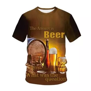 Летний топ с 3D персонализированным рисунком и коротким рукавом, повседневная уличная одежда, мужская крутая футболка XS