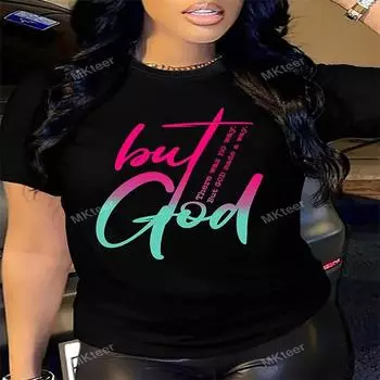 Летний топ с круглым вырезом и принтом, модные повседневные милые женские футболки из чистого хлопка с короткими рукавами M