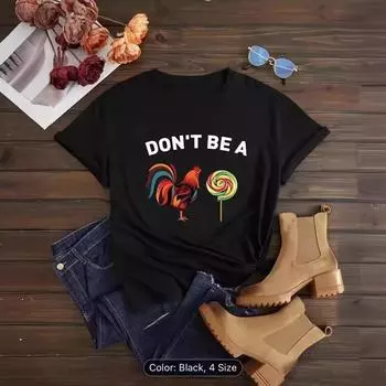 Летний топ с круглым вырезом и принтом, модные повседневные милые женские футболки из чистого хлопка с короткими рукавами M