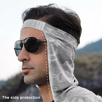 Летний велосипедный шейный платок с защитой от солнца и ультрафиолета, дышащий, эластичный, для мужчин и женщин, для спорта на открытом воздухе, для рыбалки, охлаждающий, шейный платок, щиток-протектор темно-серого
