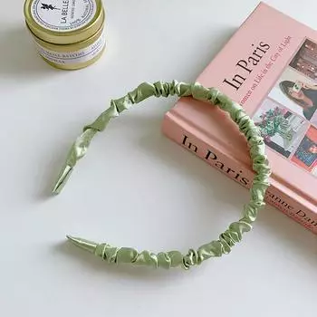 Летний Зеленый Синий Безель Головной Обруч Женские Морщинистые Повязки для Волос Свадебная Вечеринка Свадебные Головные Уборы Для Девочек Обруч для Волос Аксессуар для Волос