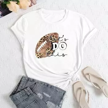 Летний женский модный регбийный топ с короткими рукавами и круглым вырезом из хлопка S белый