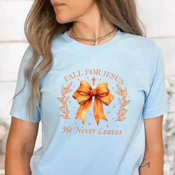 Летний женский повседневный свободный топ с круглым вырезом и короткими рукавами из чистого хлопка на День благодарения Осень для Иисуса никогда не покидает S чёрный