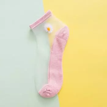 Летний женский продукт Tiktok Daisy Card Stockings Ins Trendy Japanese Glass Stockings