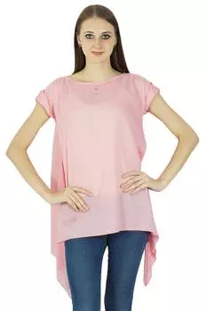 Летний женский топ в стиле бохо, хлопковая одежда, платье, повседневная туника, сарафан 14 розовый