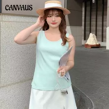 Летний женский трикотажный топ-майка большого размера с лифом и лифом XL белый