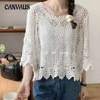Летний женский вязаный свитер, ажурная верхняя одежда, шаль от солнца One Size белый