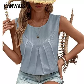 Летний женский жилет без рукавов, сексуальный топ без рукавов S чёрный