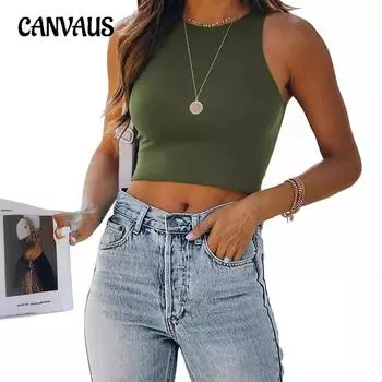 Летний женский жилет, однотонный рабочий жилет без рукавов с круглым вырезом, топ S чёрный