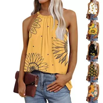 Летний женский жилет, плиссированный однотонный свободный топ без рукавов, летний жилет, базовый повседневный свободный жилет L чёрный