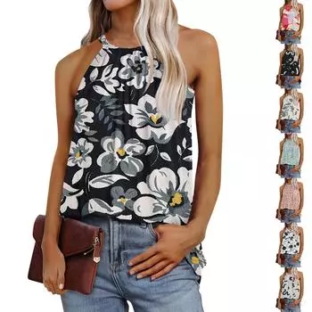 Летний женский жилет, плиссированный однотонный свободный топ без рукавов, летний жилет, базовый повседневный свободный жилет L бежевый