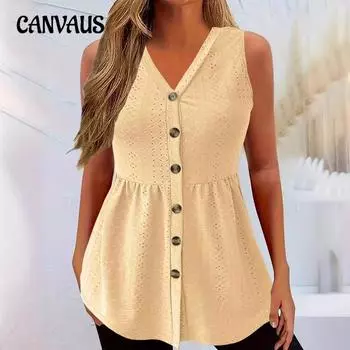 Летний женский жилет с витыми пуговицами, водорастворимый жаккардовый повседневный топ без рукавов S белый