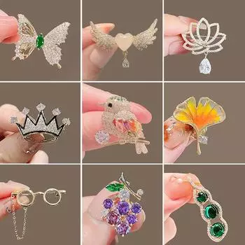 Летняя антиэкспозиционная брошь: Модная и роскошная булавка для воротника для женщин.