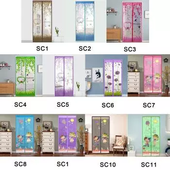 Летняя антимоскитная сетка с автоматическим закрытием, магнитная москитная сетка, дверная сетка для комнаты, противомоскитная перегородка с защитой от насекомых и мух, волшебная занавеска