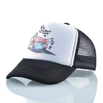 Летняя бейсбольная кепка, детская дышащая сетчатая шляпа с солнцезащитным козырьком, детская бейсбольная кепка Snapback для мальчиков и девочек 5-8Years