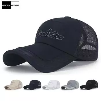 Летняя бейсбольная кепка NORTHWOOD с длинными полями для мужчин и женщин, шляпа для рыбалки, уличная дорожная солнцезащитная кепка, сетчатая кепка Snapback, шляпы для папы 55-60 cm белый