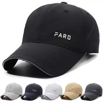 Летняя бейсболка с вышитыми буквами, солнцезащитный козырек, модная дышащая быстросохнущая шляпа, сезонная мужская спортивная дорожная шляпа Adjustable тёмно-синий