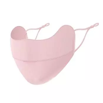 Летняя бесшовная ледяная шелковая солнцезащитная маска для женщин с защитой от ультрафиолета, тонкая дышащая полнолицевая солнцезащитная маска для защиты глаз, тонкий стиль as the picture