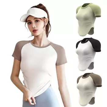 Летняя бесшовная спортивная футболка женская с коротким рукавом для фитнеса быстросохнущие рубашки для йоги спортивная одежда для тренировок футболки для спортзала S белый