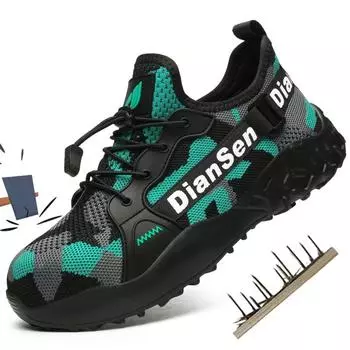 Летняя безопасная рабочая обувь со стальным носком для мужчин, строительные кроссовки, легкие дышащие защитные ботинки, рабочая обувь с защитой от проколов 41
