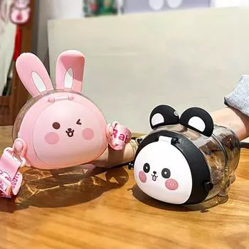 Летняя большая емкость пластиковая соломенная питьевая чашка мультяшная детская чашка для воды для школьников 800 мл кавайная детская бутылка для воды 800ml