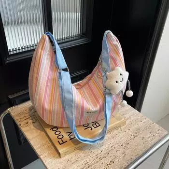 Летняя большая женская сумка 2024 года, новая модная популярная сумка через плечо, большая вместимость, сумка-мессенджер для поездок на работу, сумка-пельмень